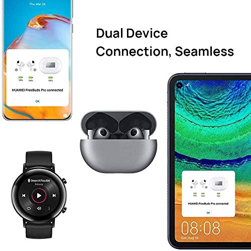 HUAWEI FreeBuds Pro - Noise Cancelling Wireless Earbuds, True Wireless Stereo Bluetooth Earphone with Intelligent ANC, 3-mic System & Quick Wireless