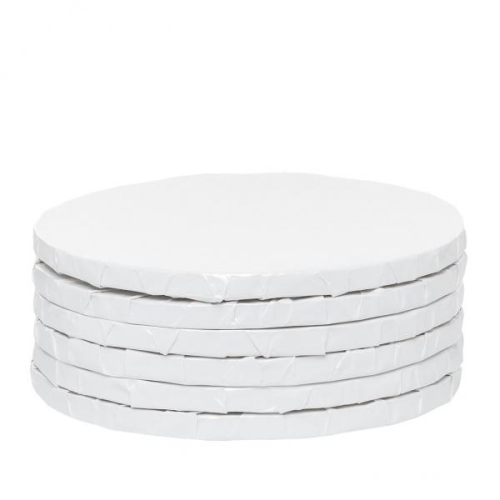 Planche à gâteau ronde blanche – 12 po x ½ po d'épaisseur