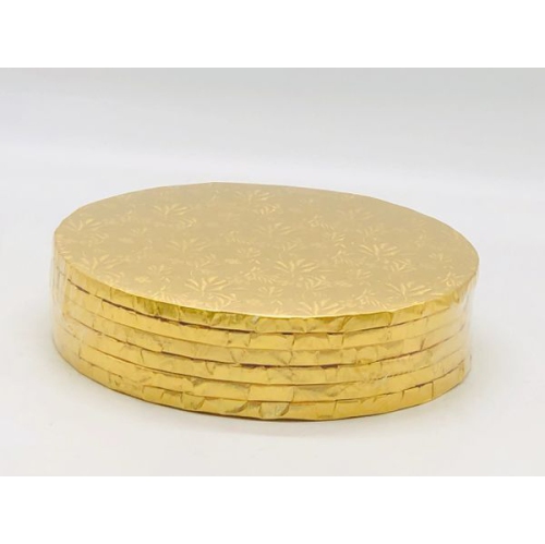 Planche à gâteau ronde dorée - 12 "X ½" d'épaisseur