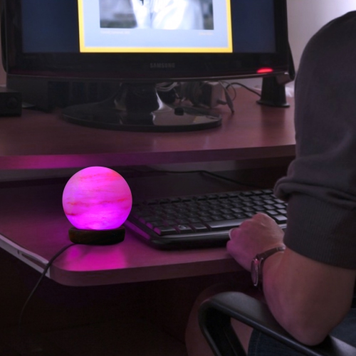 Himalayan Salt - USB Lamp Globe Shape Best Gift Item