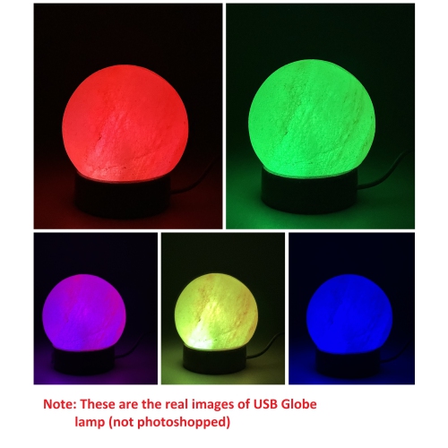 Himalayan Salt - USB Lamp Globe Shape Best Gift Item