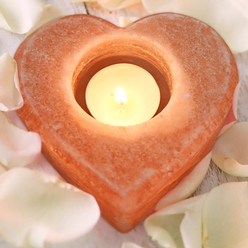 Himalayan Salt - Tea Light Heart Shape Best Gift Item