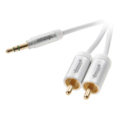 5.0M Vivanco 3.5mm Stereo to 2-RCA Y-Splitter Cable - White