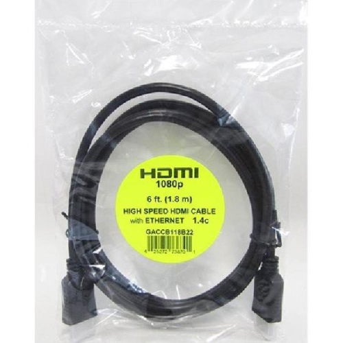 6 ft. High Speed HDMI Cable with Ethernet 1.4c - Male/Male - Black