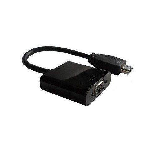 HDMI to VGA Adapter Converter Cable - Male To Female With Built-in Chipset - Up to 1080p