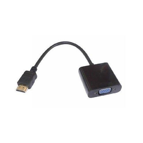 HDMI to VGA Adapter Converter Cable - Male To Female With Built-in Chipset - Up to 1080p