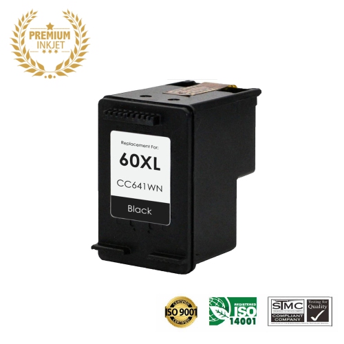 ULTRA TONER ® HP 60Xl/hp60/60/hp60/hp60Xl/hp-60 Black Remanufactured Inkjet Cartridge-D2545/2560/f4200/4210/4230/4272