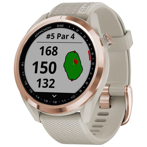 Garmin Approach S42 43.4mm Golf GPS Watch - Light Sand | Best Buy