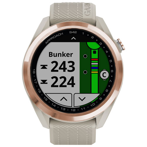 Garmin Approach S42 43.4mm Golf GPS Watch - Light Sand | Best Buy