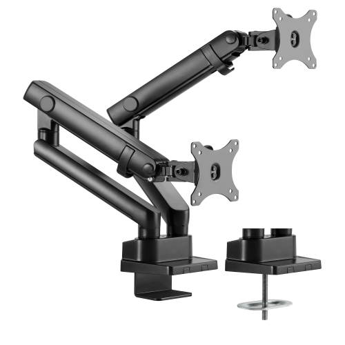 Amer Mounts Spring Assisted Dual Articulating Arm For 15"-32" Monitors - Clamp and Grommet Base - HYDRA2B