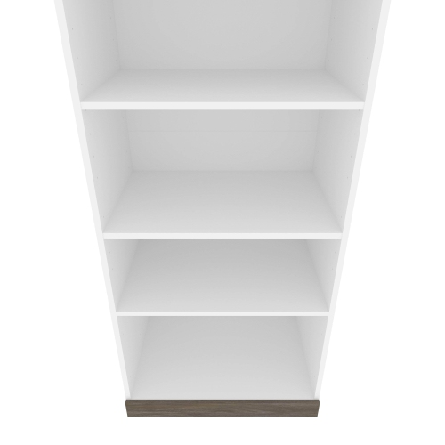 Orion 30"W Shelving Unit - White & Walnut Grey