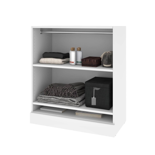 Versatile Low Storage Unit With Rod - White