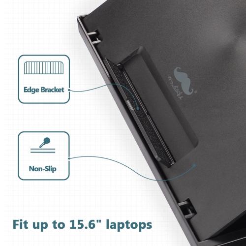 MOUSTACHE Adjustable Lap Desk with Device Ledge Mouse Pad Storage & Phone Slot for up to 15.6 inch Laptop Stand for Bed & Couch