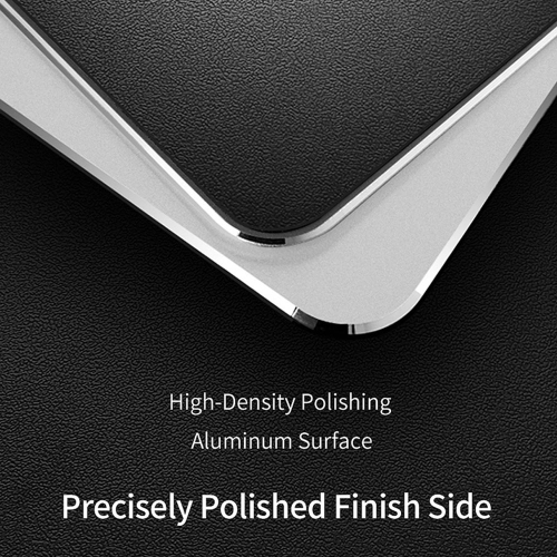 Slim Double-Sided Mouse Pad, Aluminum & PU - 200mm x 240mm x 2.5mm