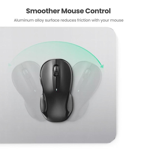 Slim Double-Sided Mouse Pad, Aluminum & PU - 200mm x 240mm x 2.5mm