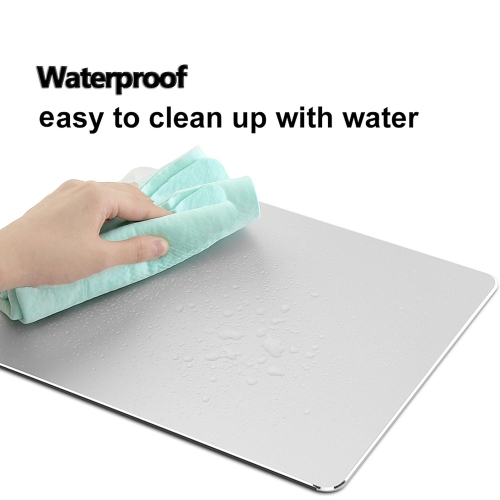 Slim Double-Sided Mouse Pad, Aluminum & PU - 200mm x 240mm x 2.5mm