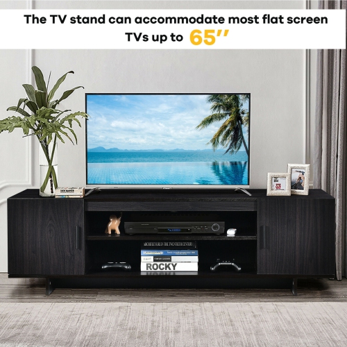 Gymax Modern TV Stand Media Entertainment Center for TV's up To 65'' w/Storage Cabinet