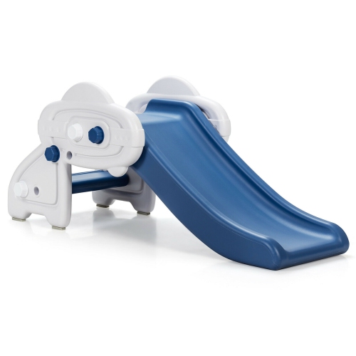 GYMAX  Baby Slide Indoor First Play Climber Slide Set for Boys Girls Blue/gray