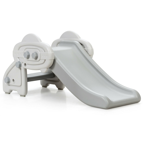 GYMAX  Baby Slide Indoor First Play Climber Slide Set for Boys Girls Blue/gray