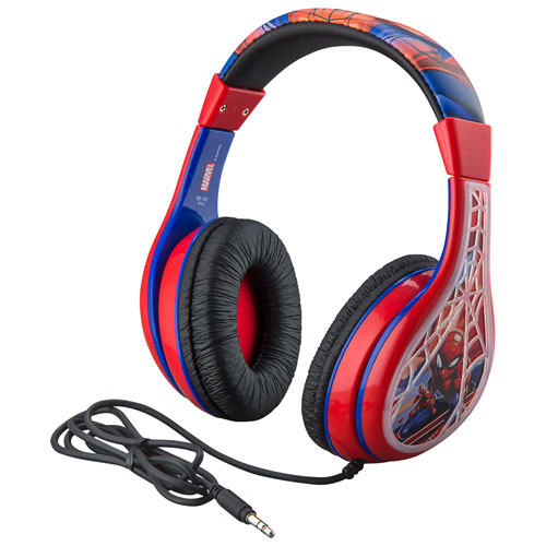 KIDdesigns Over-Ear Noise Cancelling Kids Headphones - Spiderman