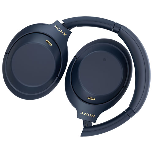 Casque d'écoute Bluetooth à suppression du bruit WH-1000XM4 de Sony - Bleu