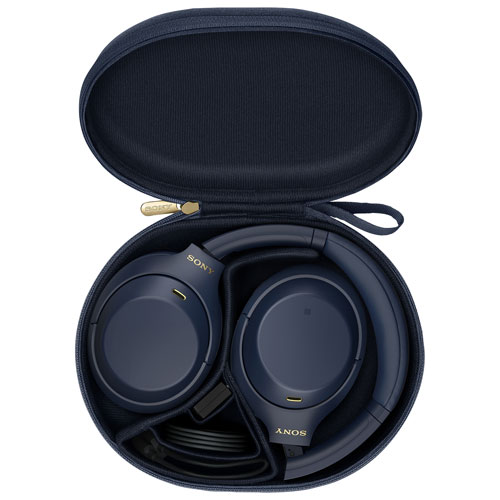 Casque d'écoute Bluetooth à suppression du bruit WH-1000XM4 de Sony - Bleu