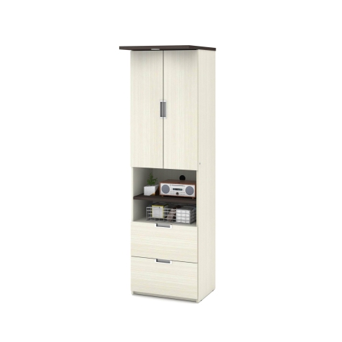 Lumina Storage Unit with 2 Drawers - White Chocolate