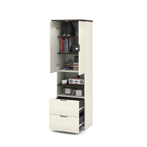 Lumina Storage Unit with 2 Drawers - White Chocolate