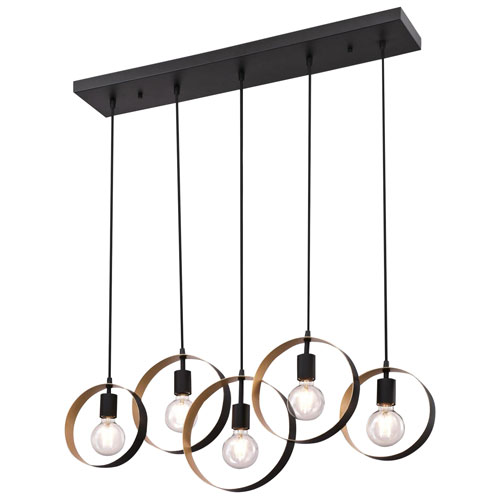 Olympus Contemporary Chandelier - Black/Gold