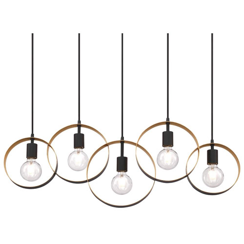 Olympus Contemporary Chandelier - Black/Gold