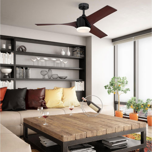 Westinghouse Evan 52" Indoor Ceiling Fan with LED Light Kit – Matte Black