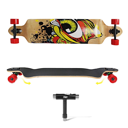 41-Inch Deck Longboard Complet Super Cruiser Skateboard PHAT