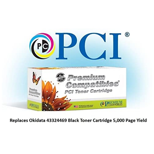 Premium Compatibles Inc. 43324469-PCI Replacement Ink and Toner Cartridge for Okidata Printers, Black