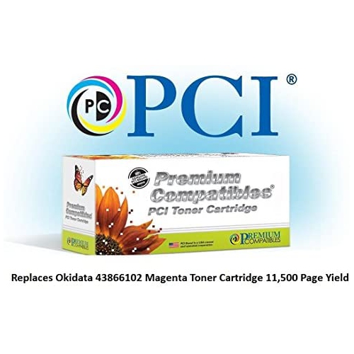 Premium Compatibles Inc. 43866102-PCI Replacement Ink and Toner Cartridge for Okidata Printers, Magenta