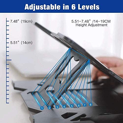 Besign LS01 Adjustable Laptop Stand, Ergonomic Riser Notebook Computer Holder Stand Compatible with Air, Pro, Dell XPS,