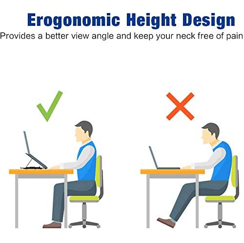 Besign LS01 Adjustable Laptop Stand, Ergonomic Riser Notebook Computer Holder Stand Compatible with Air, Pro, Dell XPS,