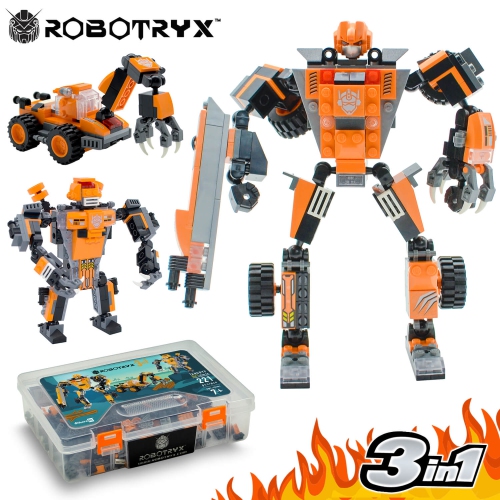 ROBOTRYX Robot STEM Toy 3 In 1 Fun Creative Set, Construction Building Toys For Boys Ages 6-14 Years Old, Best Toy Gift For Kids, Free Poster Kit