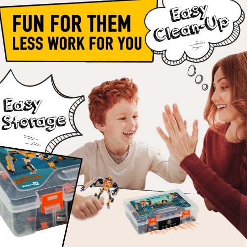 Robot Jouet | 3 en 1 Set créatif et divertissant | Jeux de construction pour garçons de 6 à 12 ans | Meilleur cadeau jouet pour enfants | Kit