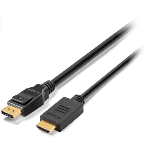 Kensington 1.8 m DisplayPort 1.2 Male to HDMI Male Straight/Latching Cable - Black (33025)