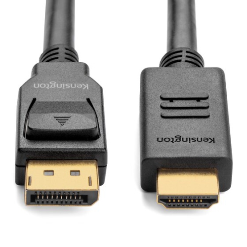 Kensington 1.8 m DisplayPort 1.2 Male to HDMI Male Straight/Latching Cable - Black (33025)
