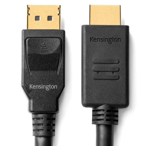 Kensington 1.8 m DisplayPort 1.2 Male to HDMI Male Straight/Latching Cable - Black (33025)