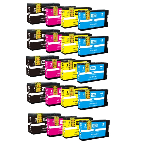 toner4u - 20PK-(5Set) Compatible PGI-1200XL Ink Cartridge for Canon PGI-1200XL, PGI-1200 Compatible with;&nbsp;MAXIFY MB2020,MB2120,MB2320,MB2720