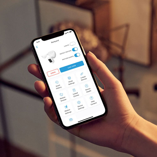 Caméra à projecteur d'illumination avec fil Wi-Fi 2K Pro de Ring avec Ring Vision, 2 DEL et détection de mouvement 3D - Blanc