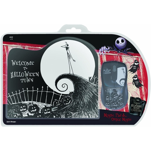 [3 Pack] Disney Halloween Town Optical Mouse and Mouse Pad Set