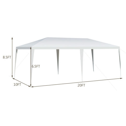 Costway 10'x20' Outdoor Party Wedding Tent Heavy Duty Canopy Pavilion