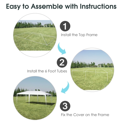 Costway 10'x20' Outdoor Party Wedding Tent Heavy Duty Canopy Pavilion