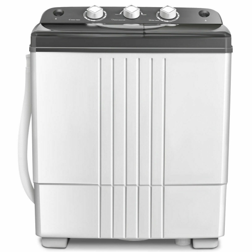 Gymax Portable Washing Machine Compact Twin Tub 20 lbs Capacity Washer Spinner