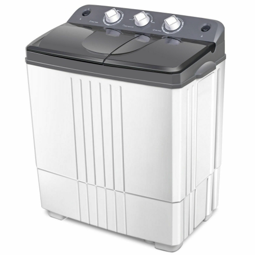 Gymax Portable Washing Machine Compact Twin Tub 20 lbs Capacity Washer Spinner