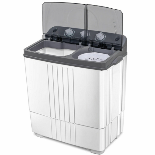 Gymax Portable Washing Machine Compact Twin Tub 20 lbs Capacity Washer Spinner