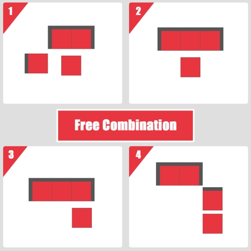 Gymax 4PCS Rattan Patio Conversation Furniture Set Yard Outdoor w/ Red Cushion